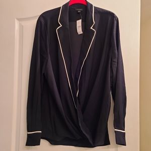 Ann Taylor XXL NWT black faux wrap